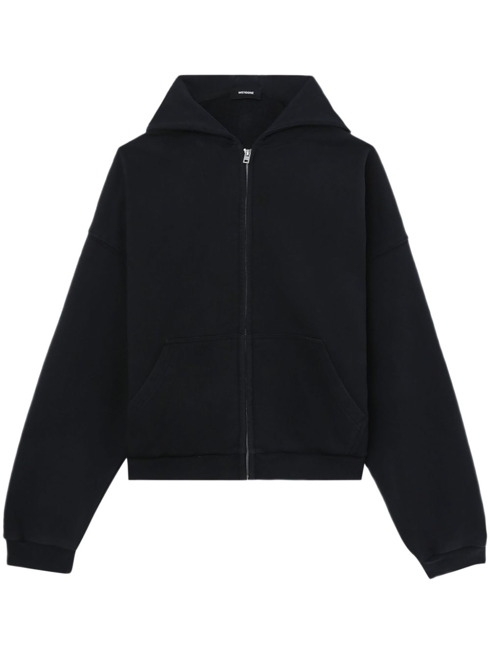 Spiked zip-up hoodie - Black