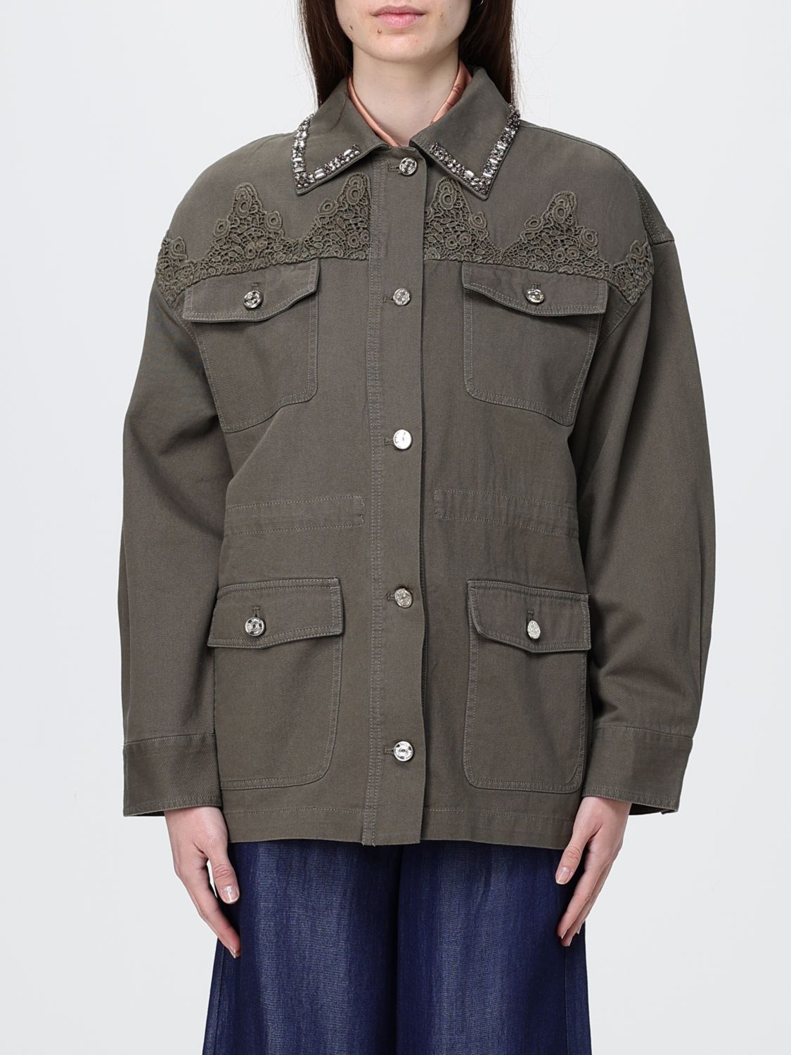 Jacket Woman color Green
