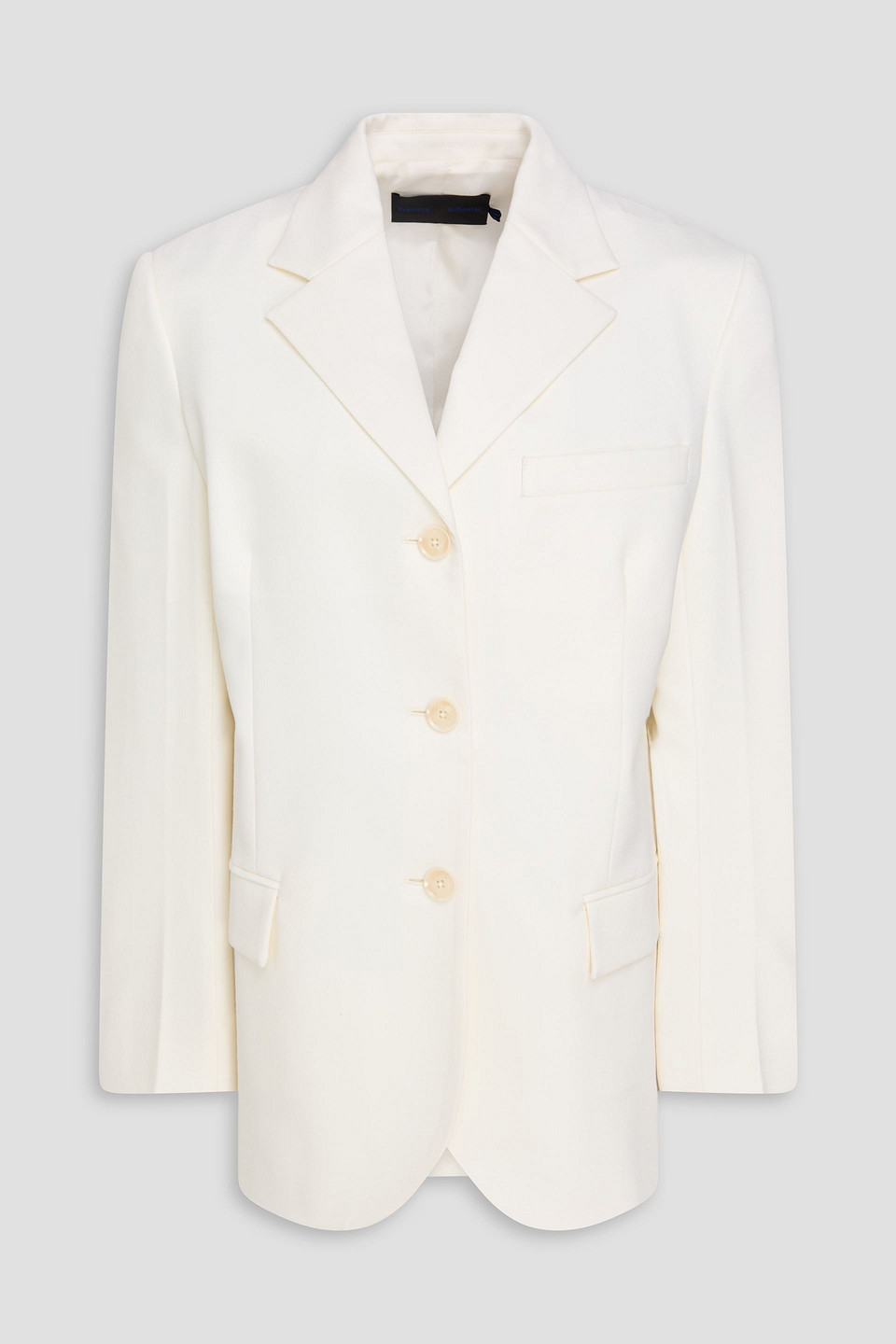 Wool-blend twill blazer - White - US 4