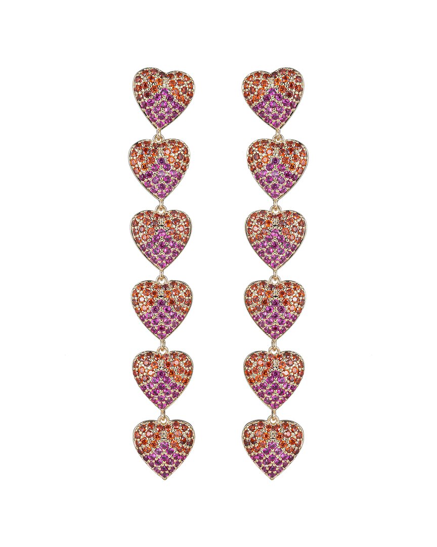 Cz Alice Heart Drop Earrings