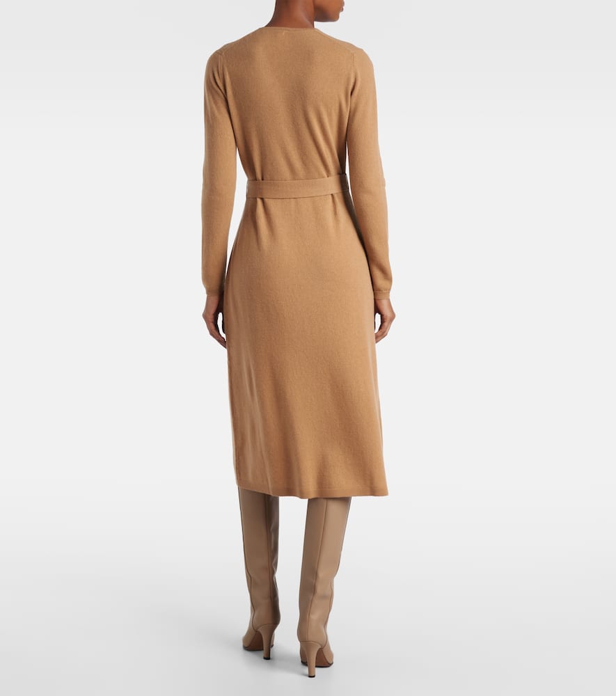 Wool and cashmere wrap dress