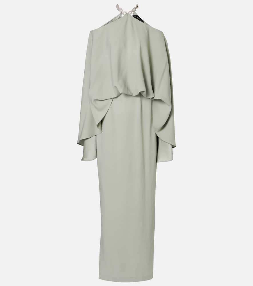 Cyclades embellished crêpe cady gown