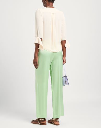 Woman Pants Light green Size 6 Viscose