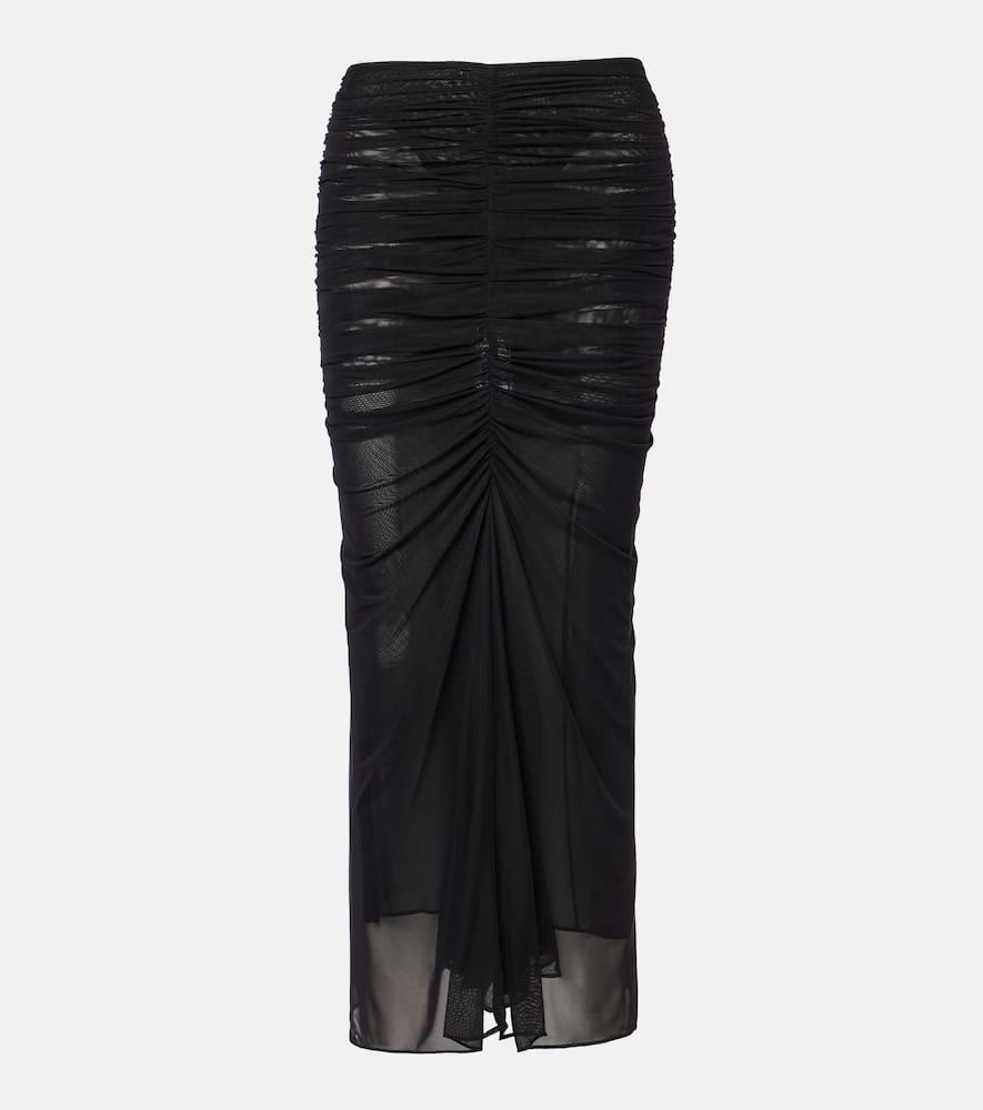 Ruched maxi skirt