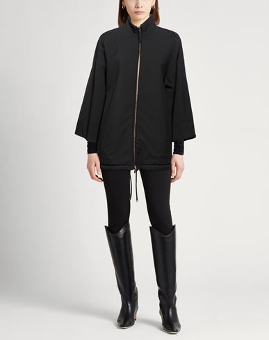 Woman Jacket Black Size M Polyester, Cashmere, Wool, Ovine leather