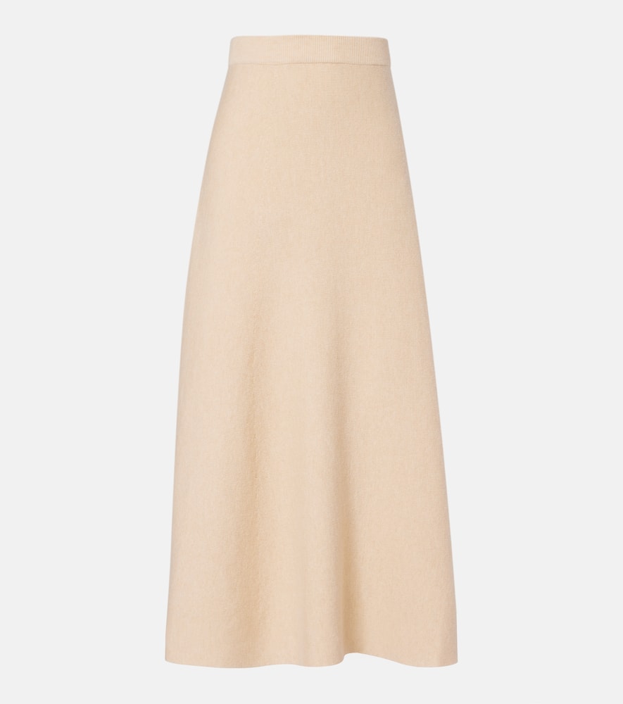 Giberna wool and cashmere maxi skirt