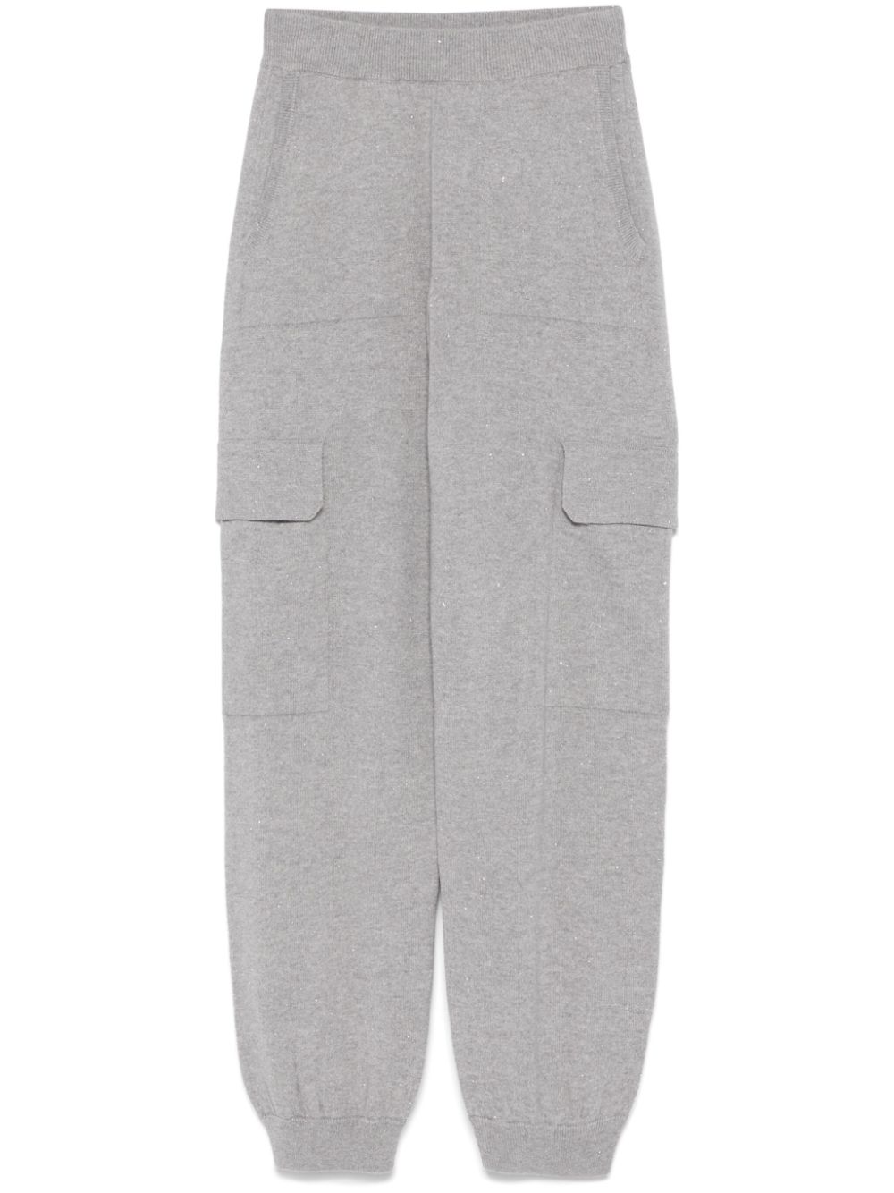 Fine-knit track pants - Grey