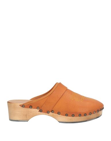 Woman Mules & Clogs Tan Size 7 Leather