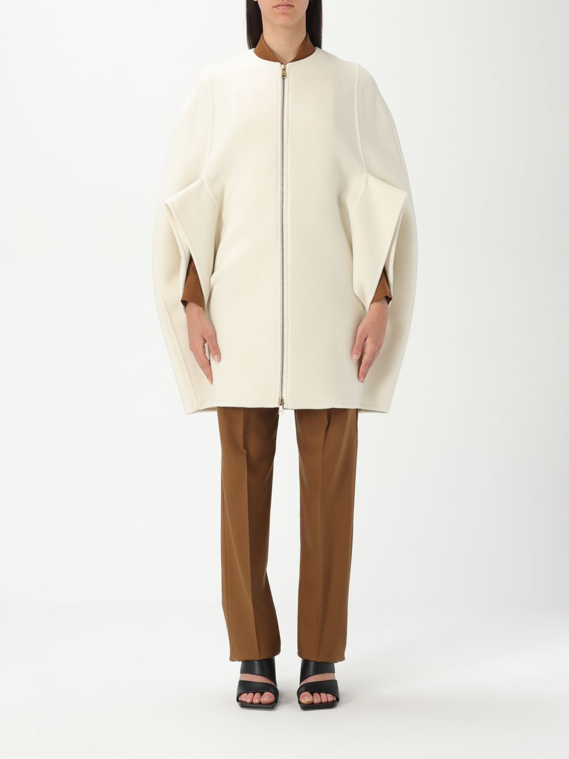 Placido coat - White