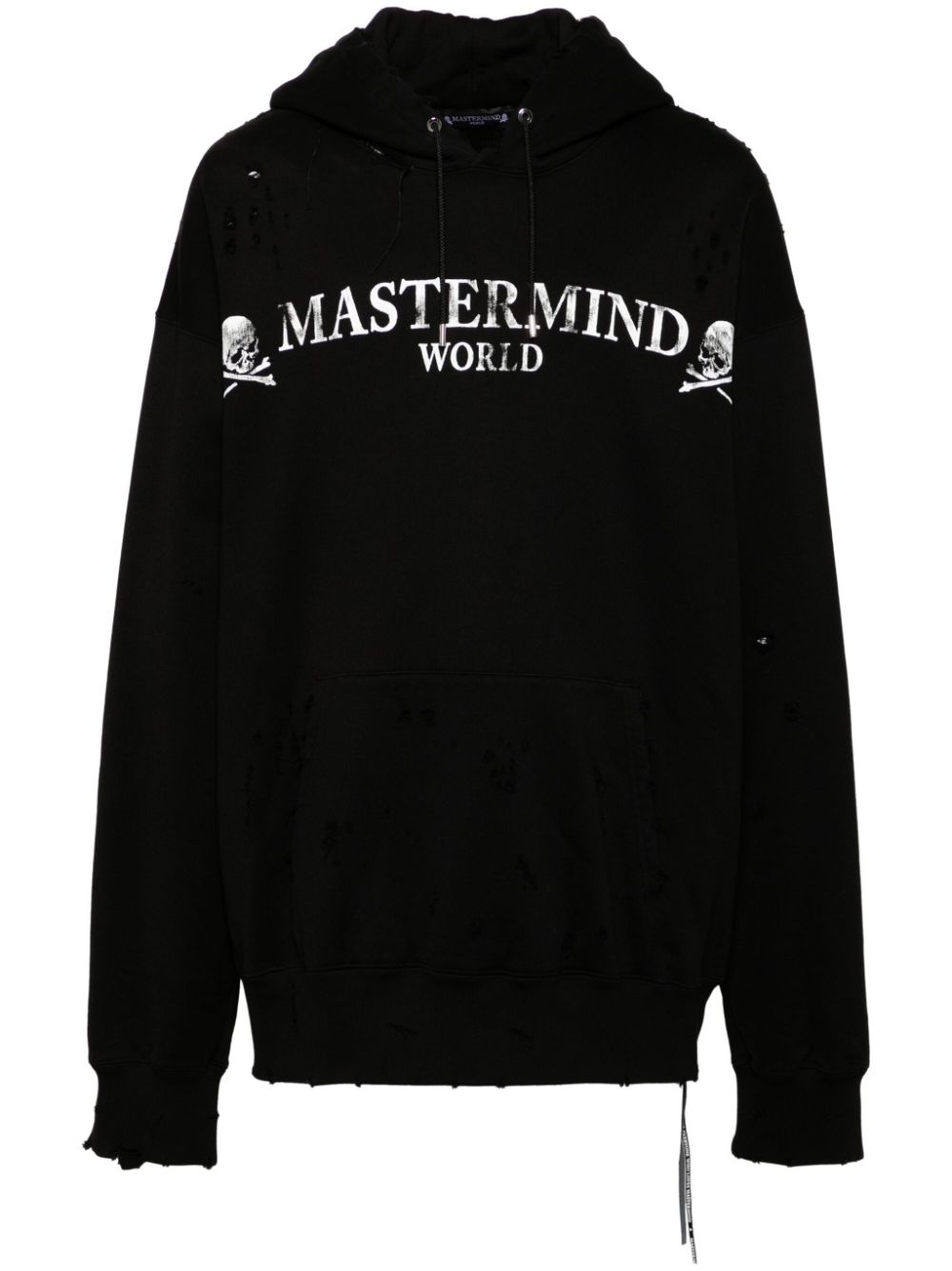 Logo-print hoodie - Black