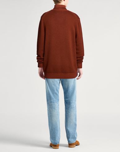 Man Turtleneck Brick Size 44 Virgin Wool