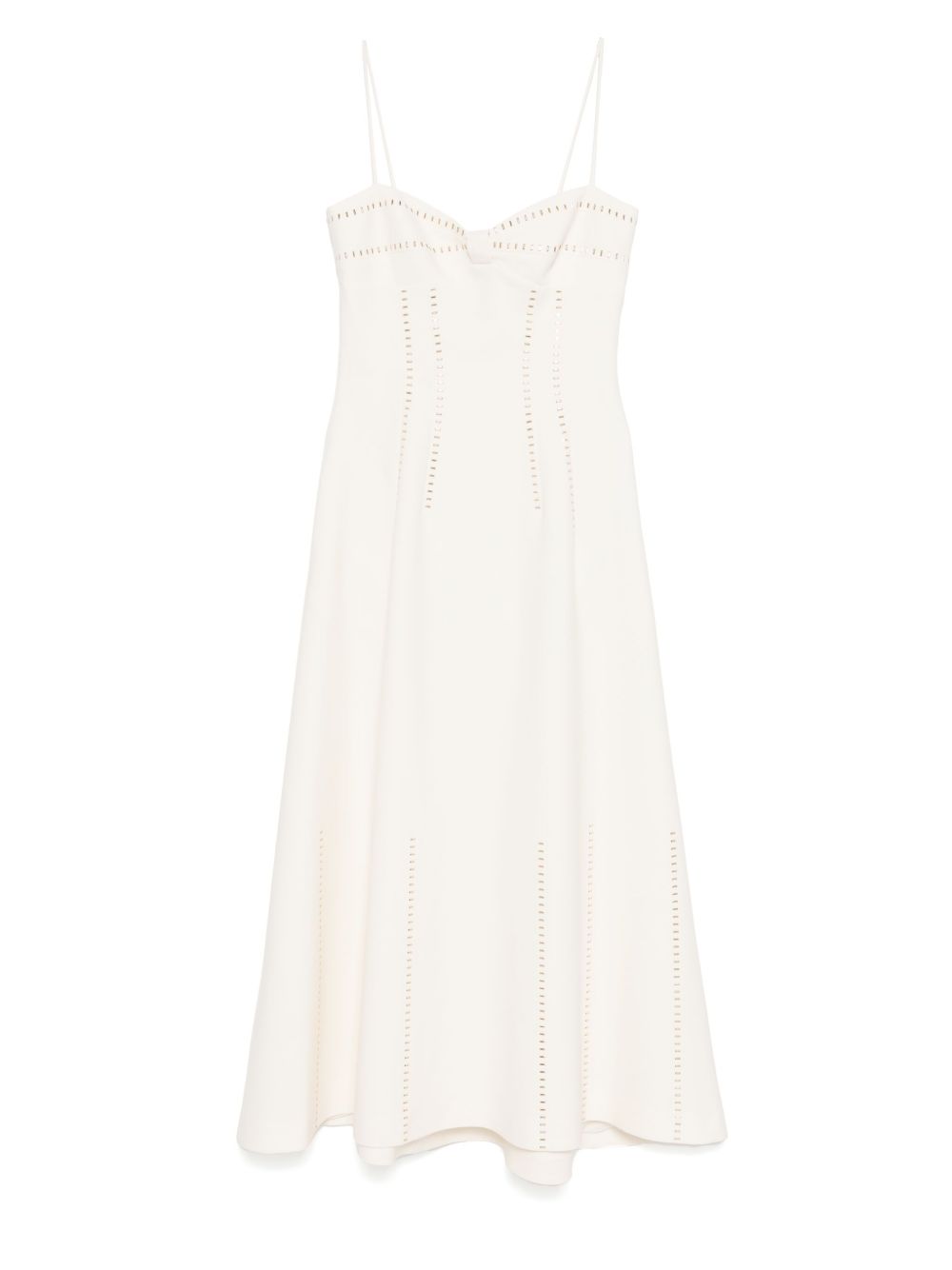 Stud-embellished dress - OFF WHITE