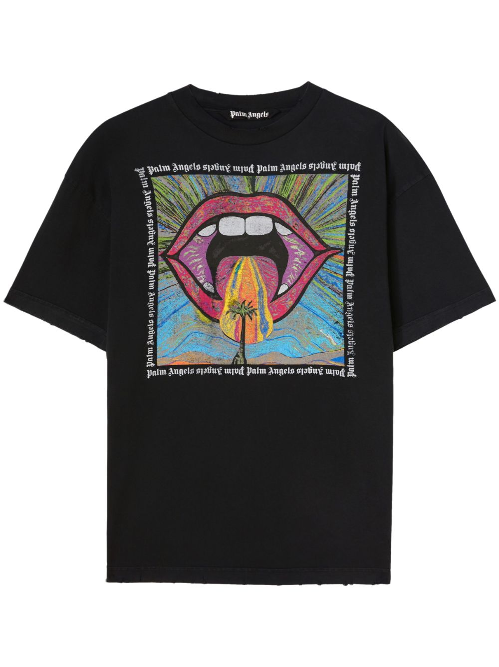 Crazy Mouth crew-neck T-shirt - Black