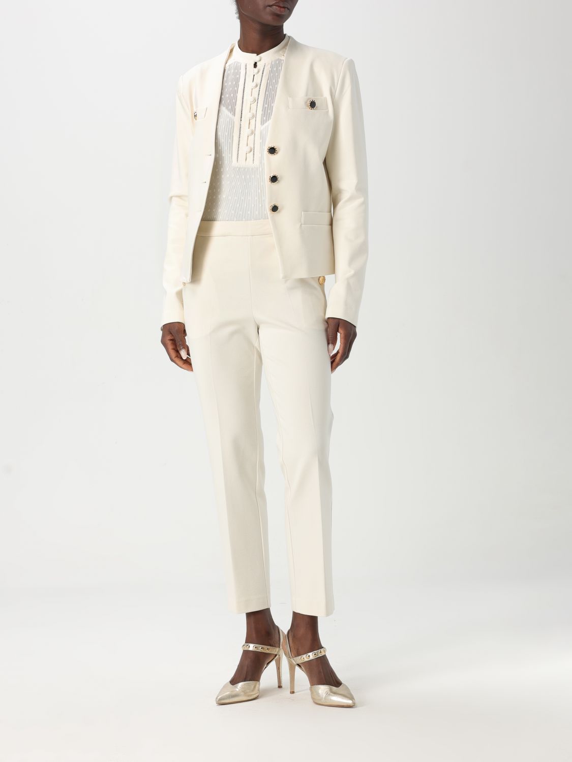 Pants Woman color Pearl