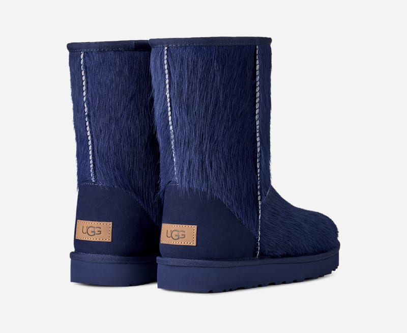 ® Women's Classic Short Calf Hair Classic Boots in High-Voltage Blue