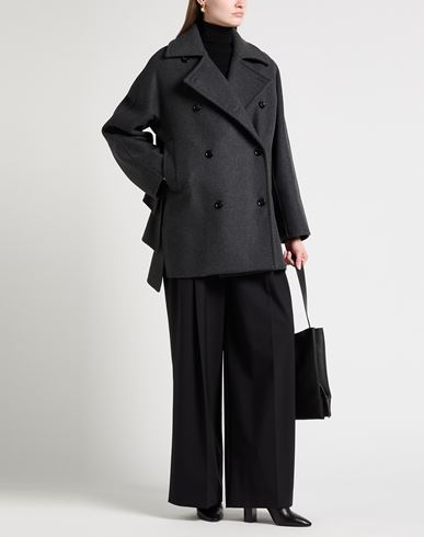 Woman Coat Lead Size 6 Virgin Wool, Cashmere
