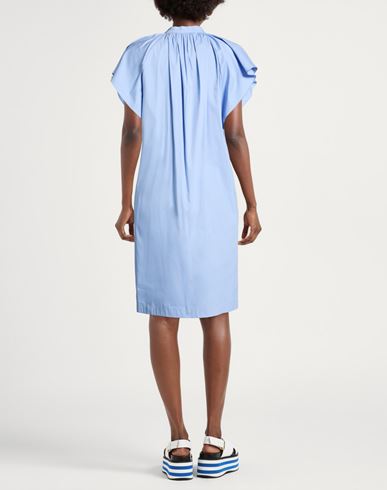 Woman Mini dress Light blue Size 6 Cotton, Polyamide, Synthetic fibers, Elastane