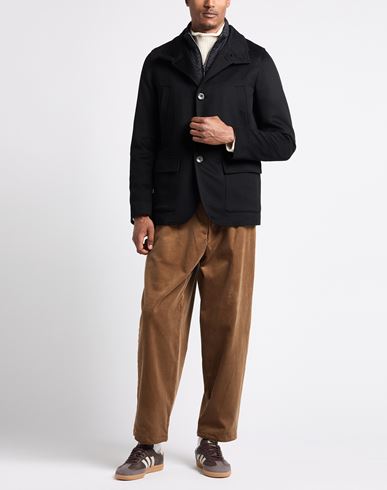 Herno Man Coat Midnight blue Size 44 Virgin Wool, Cashmere, Polyamide, Polyurethane