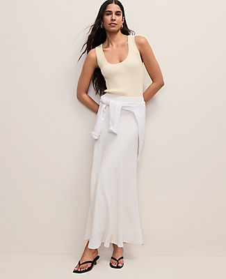 Ann Taylor Bias Flare Maxi Skirt
