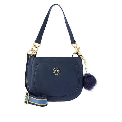 JOY Chic Leather Bag with Pompom Plus RFID Tech & Anti-Microbial