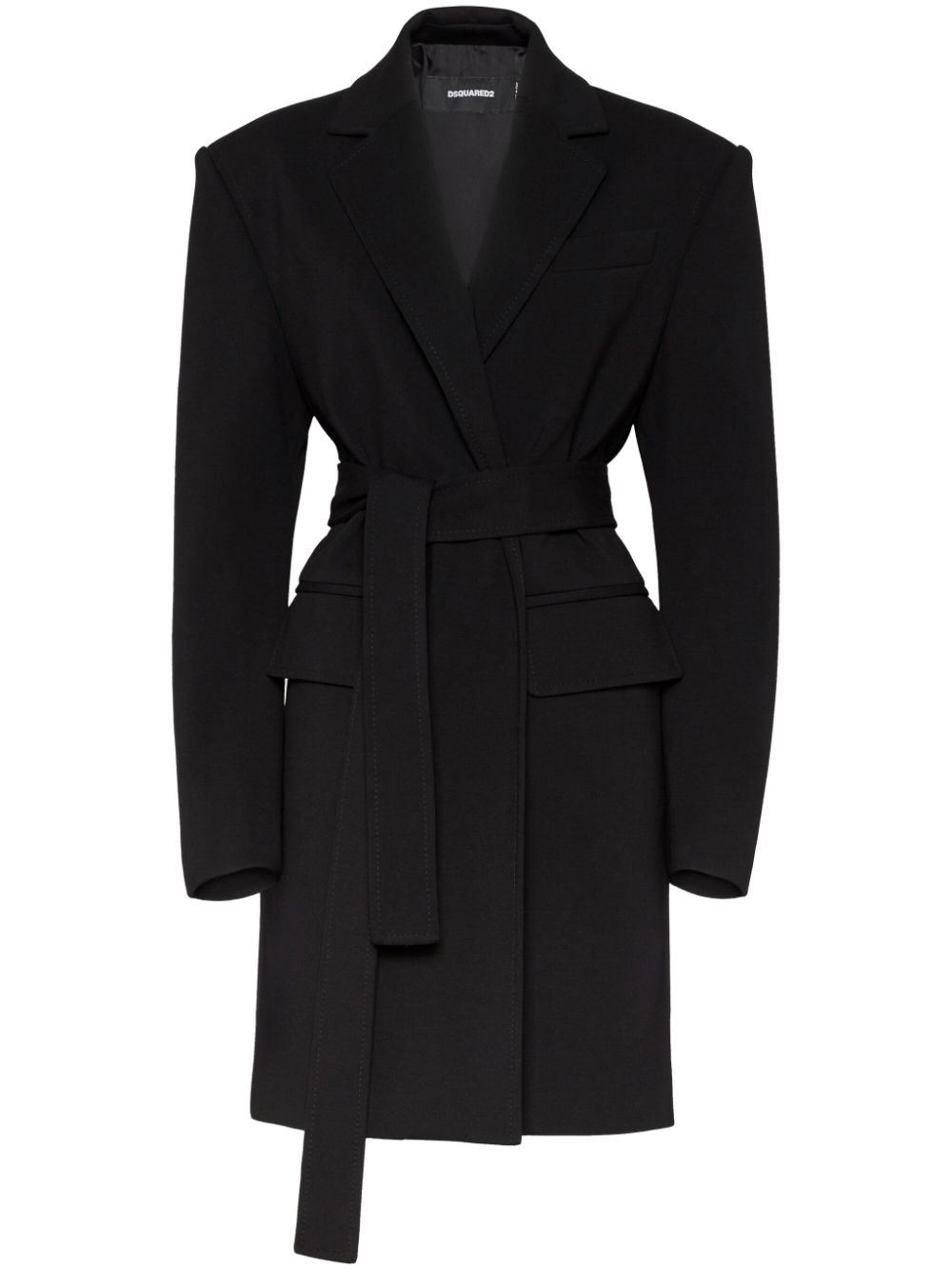 Belted coat - Black