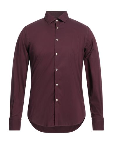 Gmf 965 Man Shirt Plum Size 15 ½ Cotton, Polyamide, Elastane