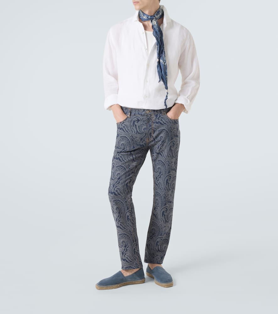 Roma paisley slim jeans