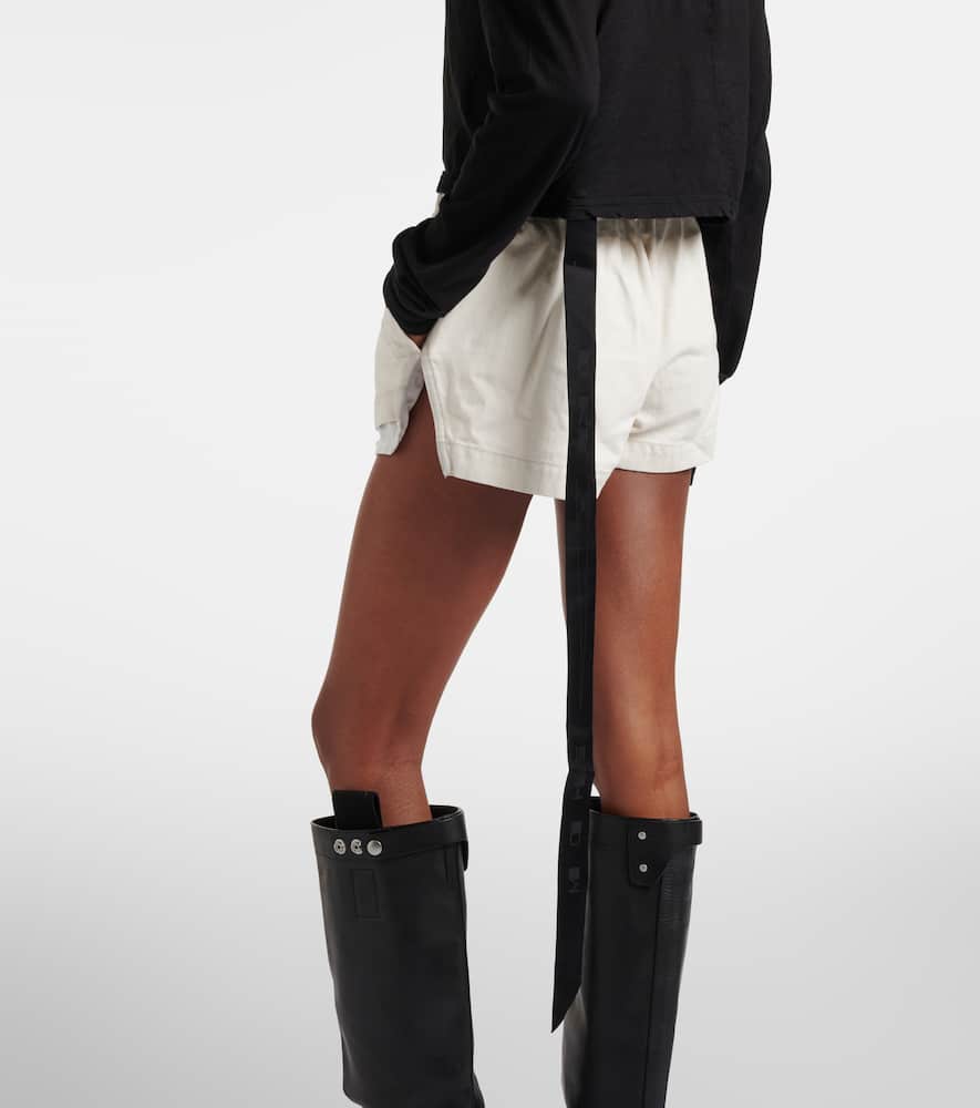 Belted cotton jersey T-shirt