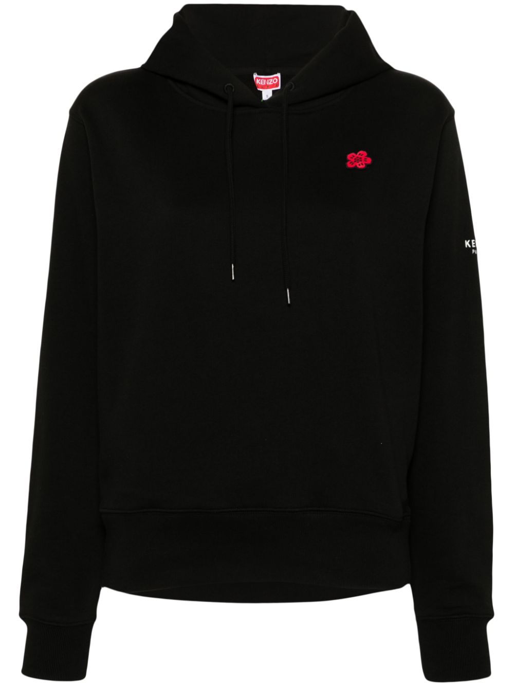 Boke Flower cotton hoodie - Black