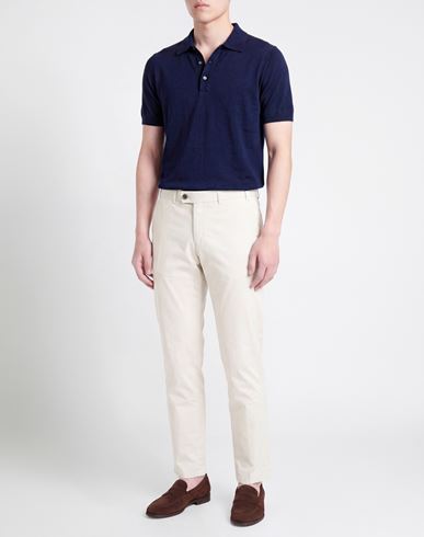 Man Pants Off white Size 34 Cotton, Nylon, Elastane