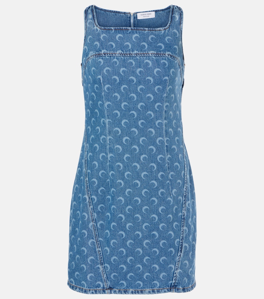 All Over Moon denim minidress
