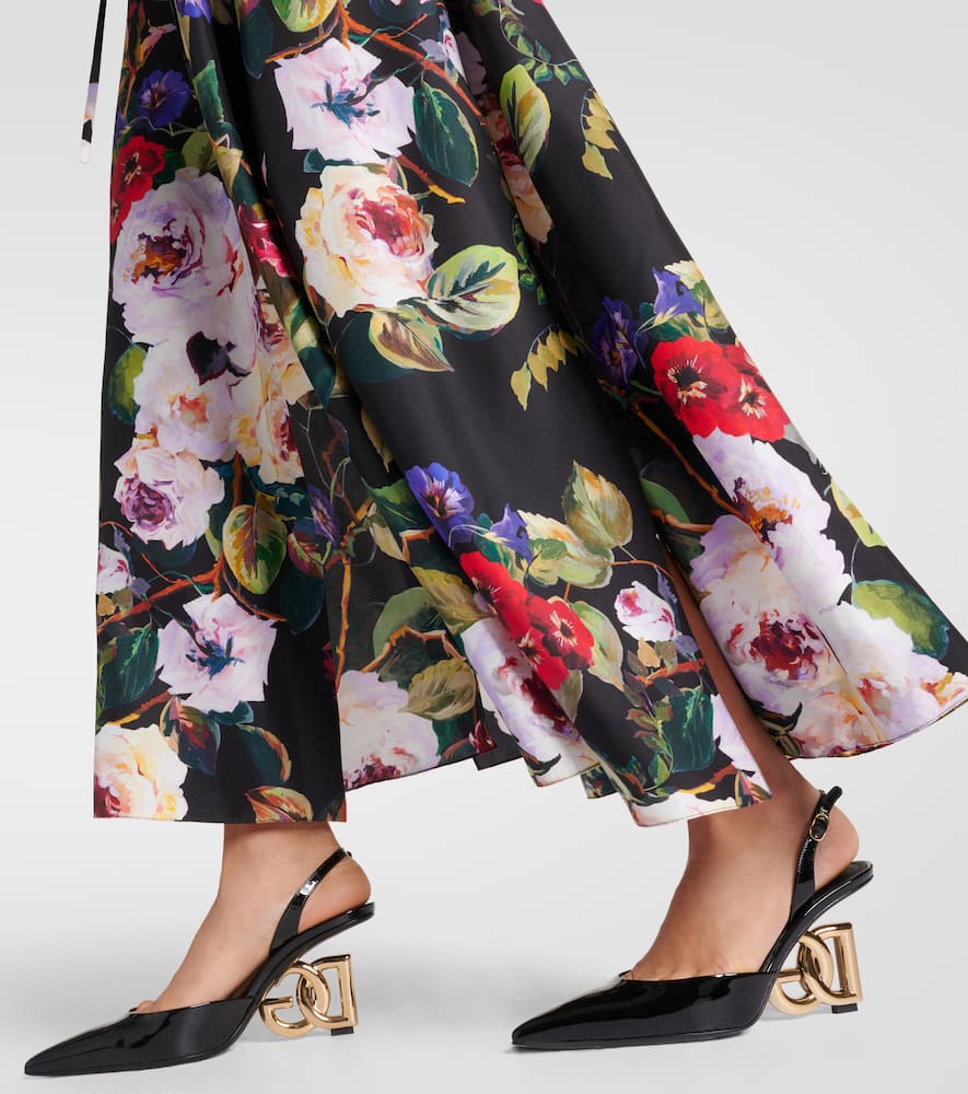 Dolce & Gabbana Floral silk satin shirt dress