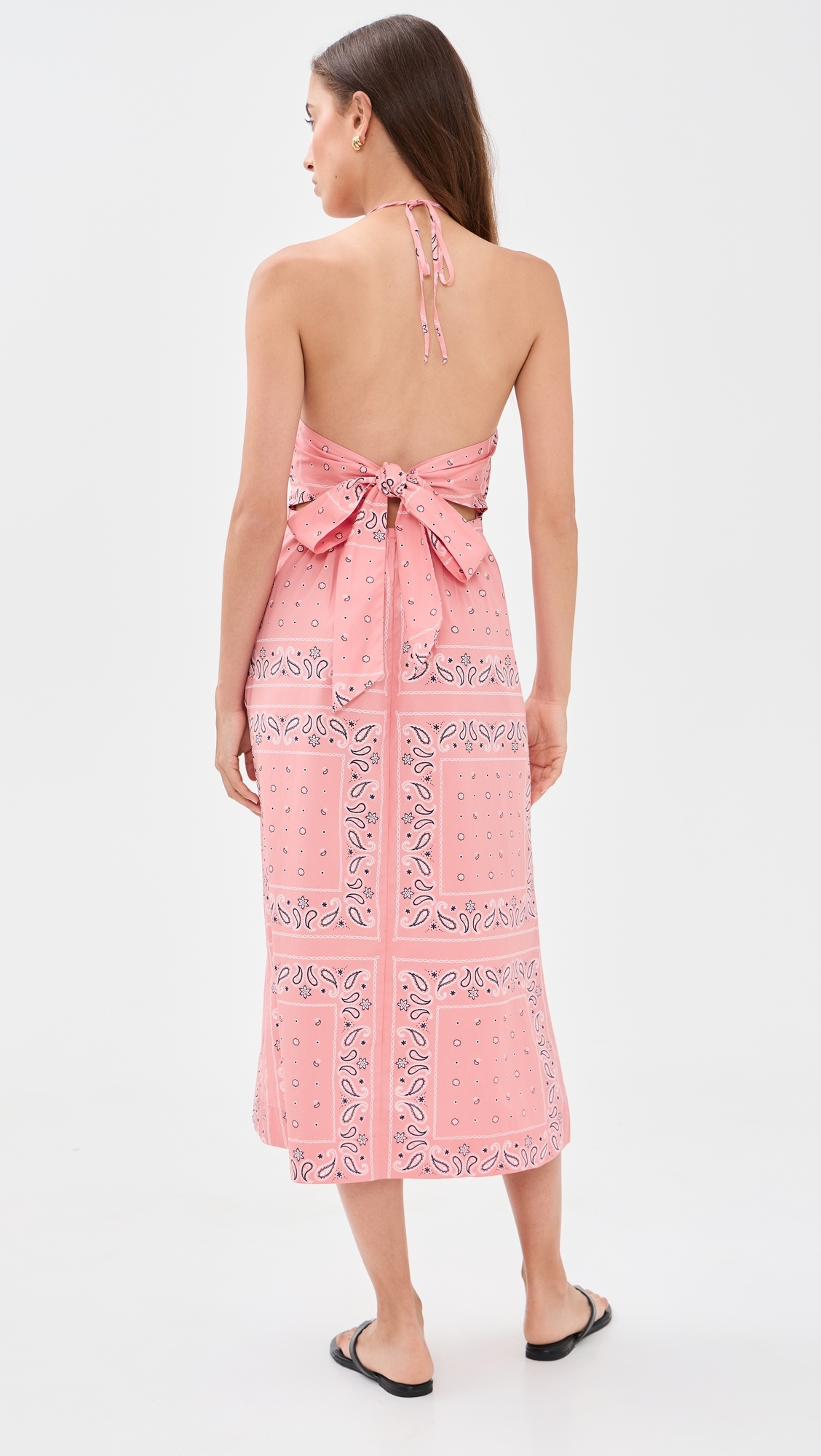 X Shopbop Lina Dress Tiled Bandana Coral Bloom
