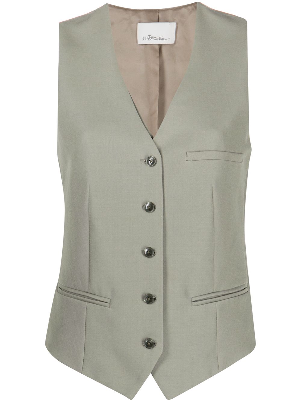 Tailored V-neck vest - Grey
