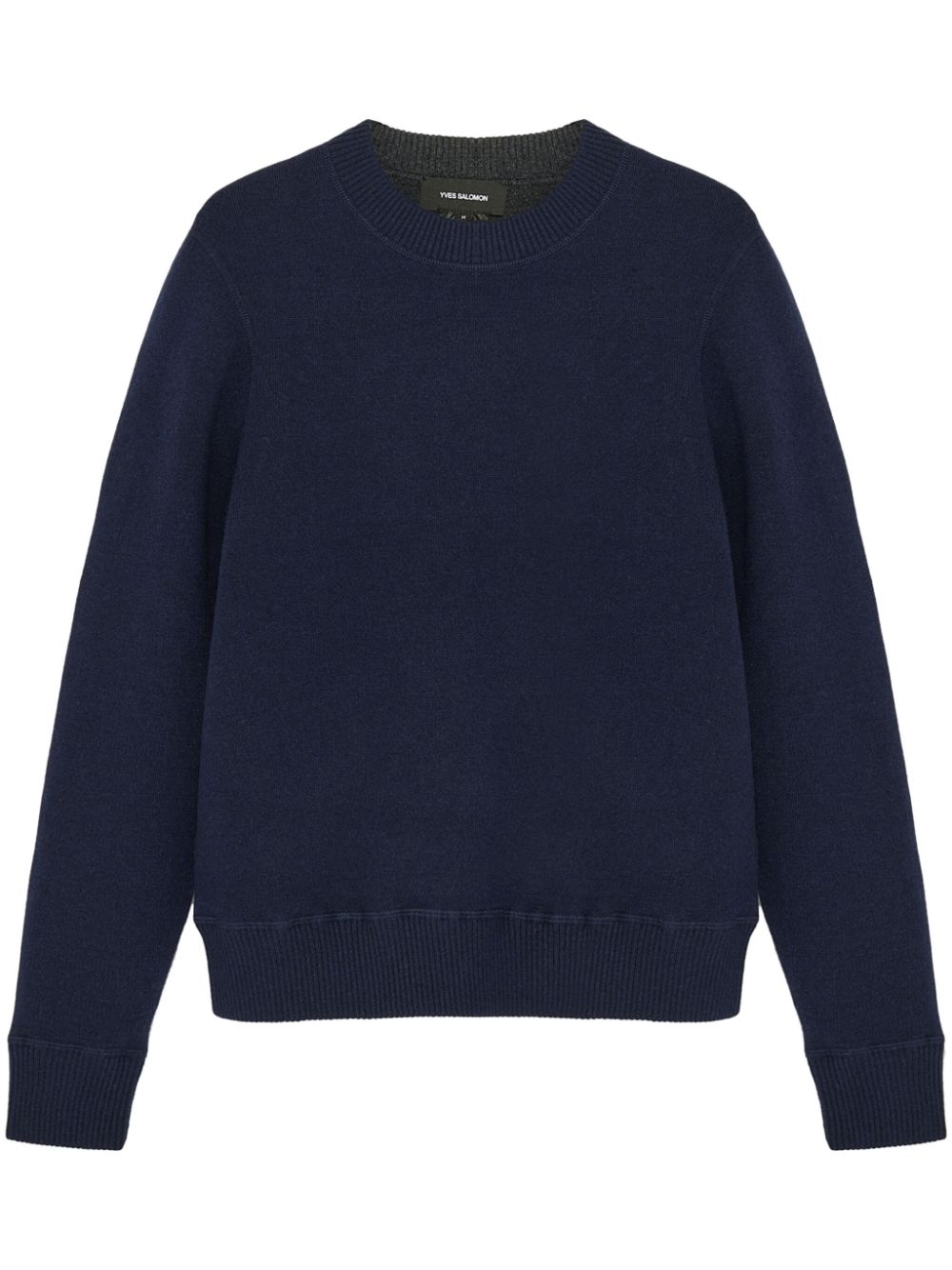 Two-tone reversible knit jumper - B3139 MARINHO