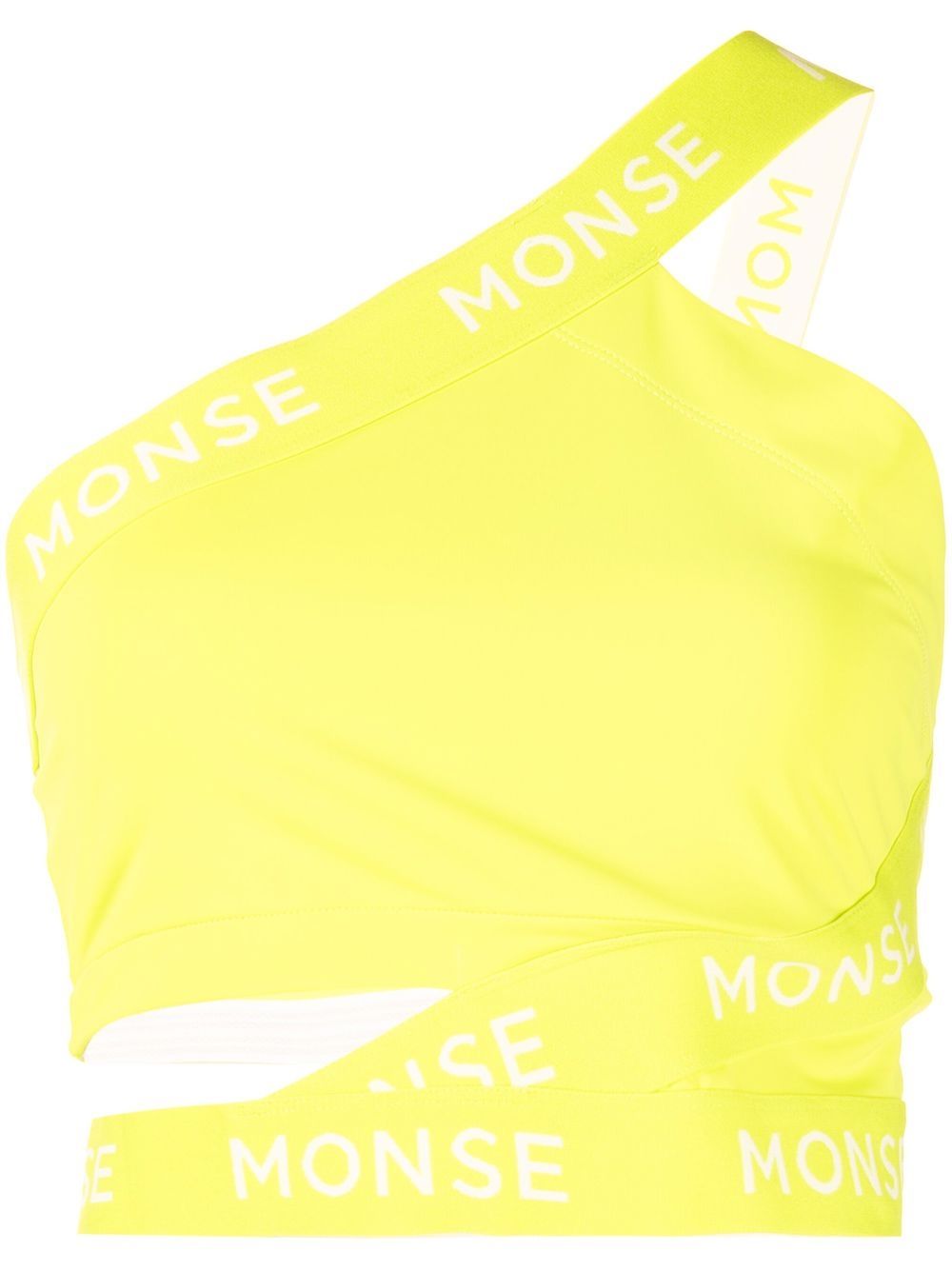 Cropped logo-print top - Green