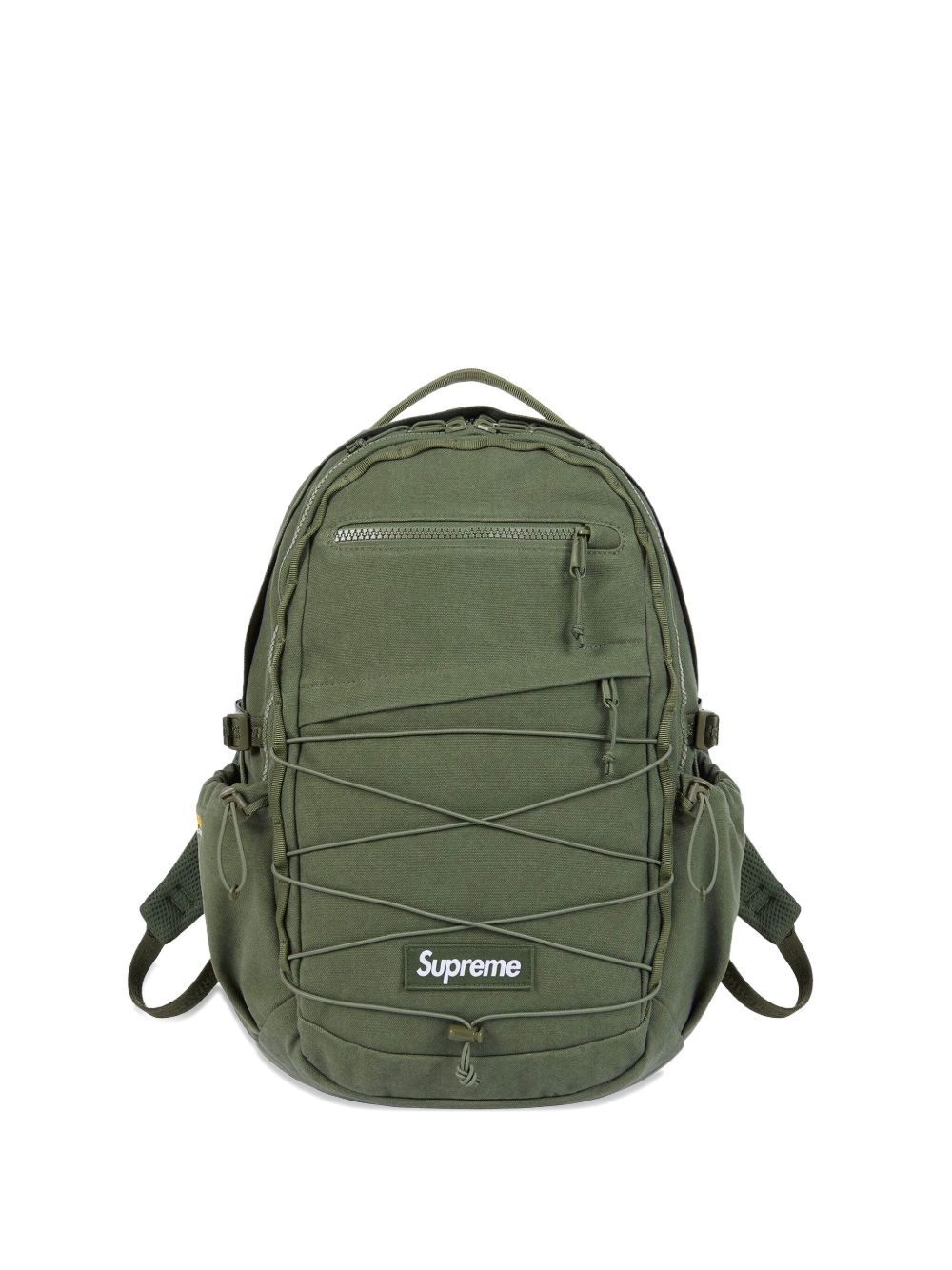Supreme logo-patch backpack - Green