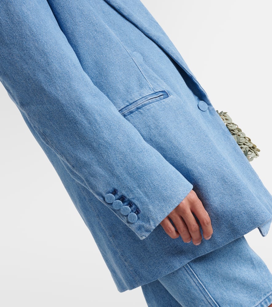 Oversized denim blazer