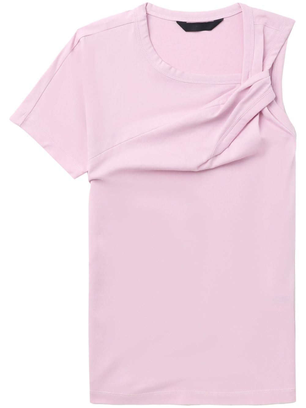 Single-sleeve cotton T-shirt - Pink