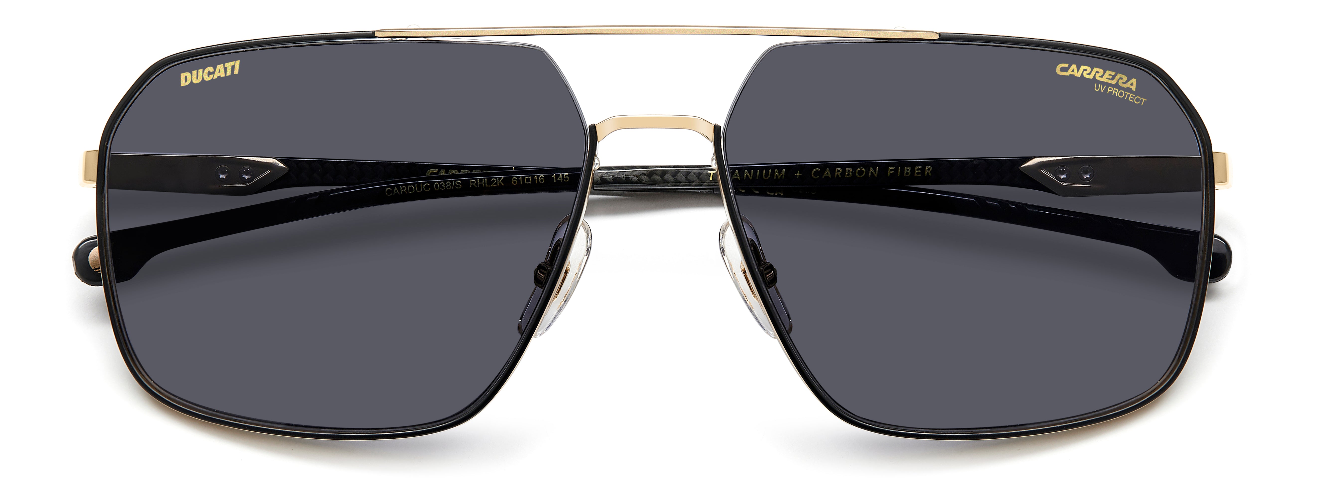 Carrera Ducati CARDUC 038/S RHL/2K Man Sunglasses Titanium Gold / Black Grey Pilot Anti-glare