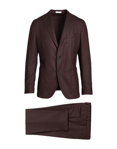 Man Suit Burgundy Size 40 Virgin Wool