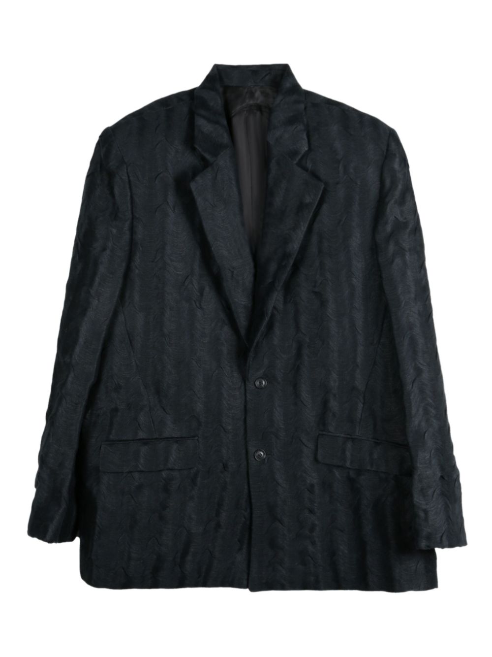 Textured blazer - Black