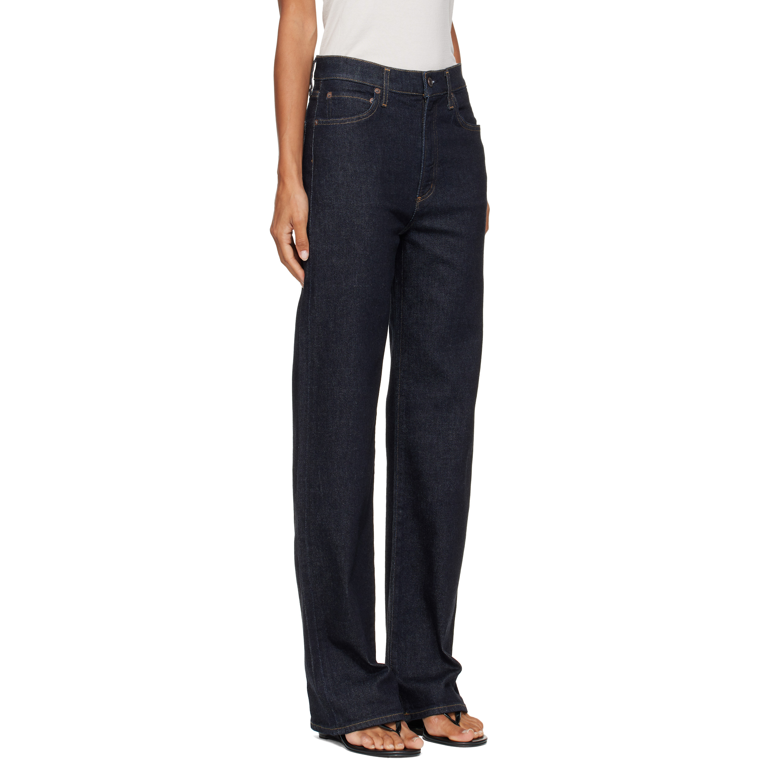 Navy Harper Straight Jeans