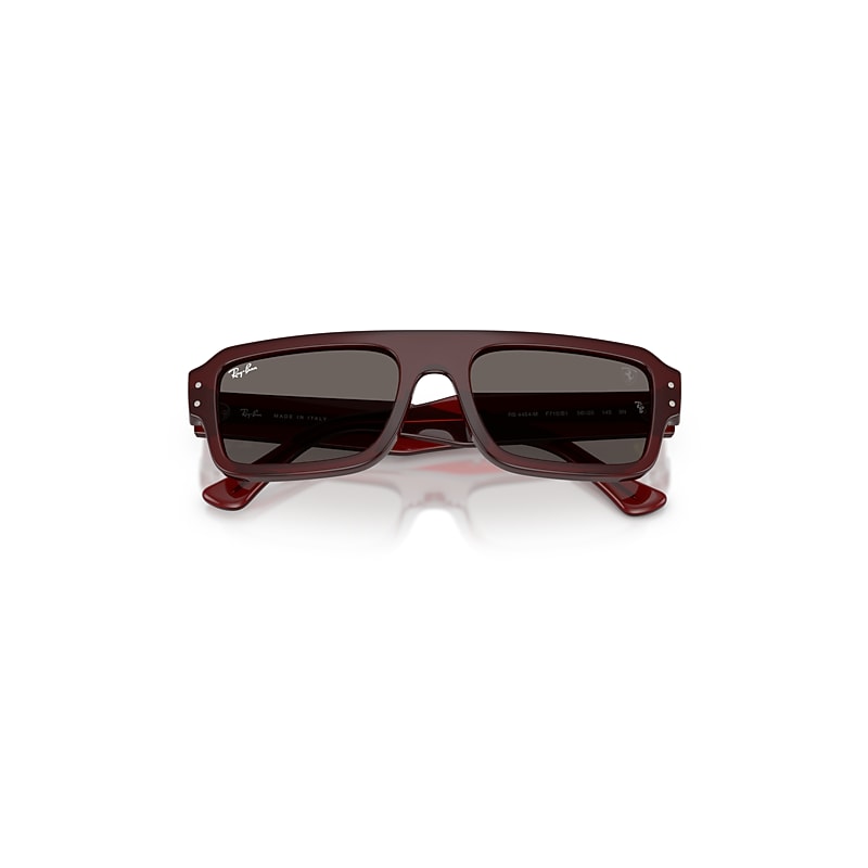 Ray-Ban Lewis Hamilton Driver Special Edition 2026 - Scuderia Ferrari Collection Sunglasses Red Transparent Frame Grey Lense