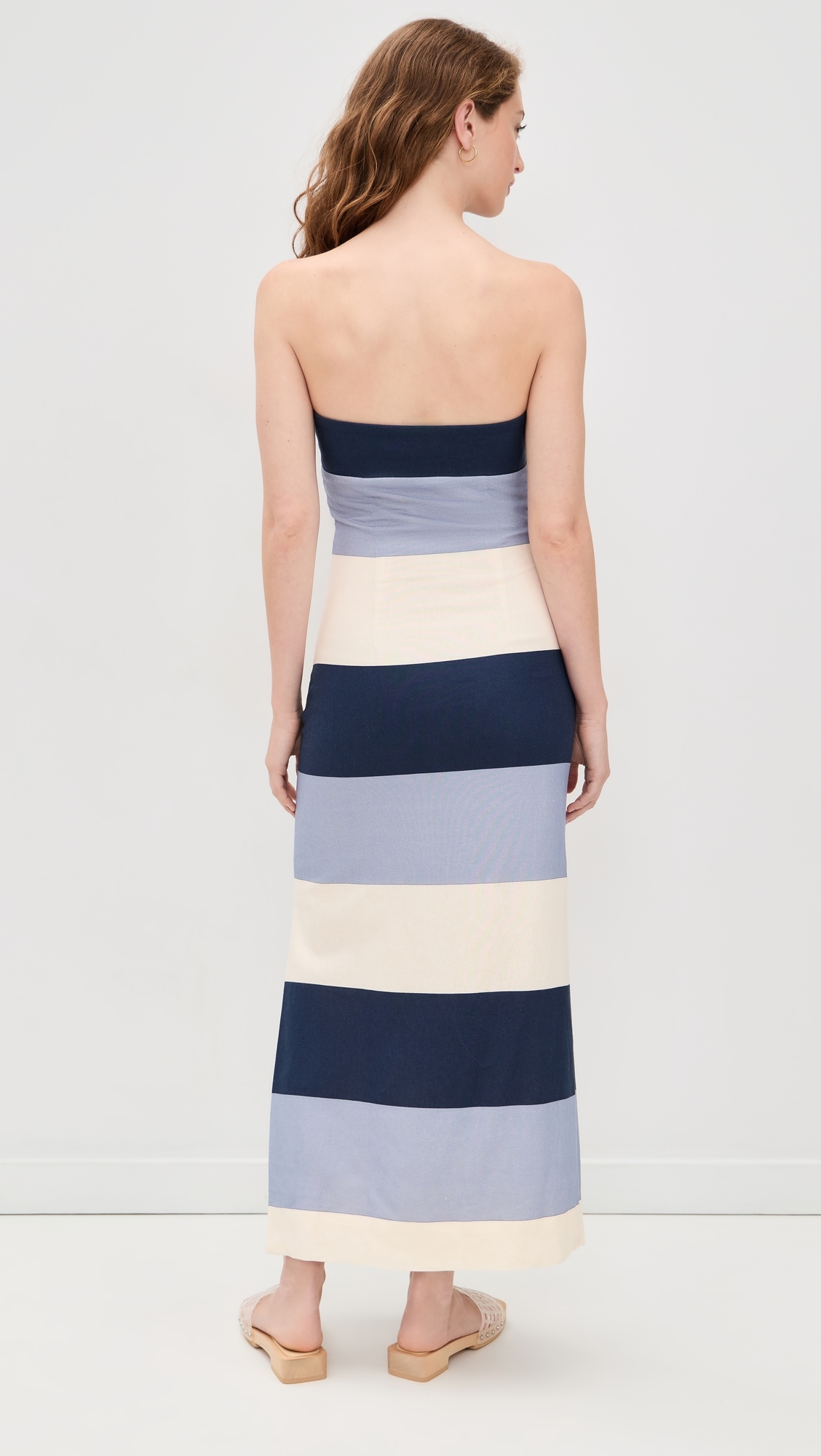 Sono Veri Dress Maxi Blue Stripes