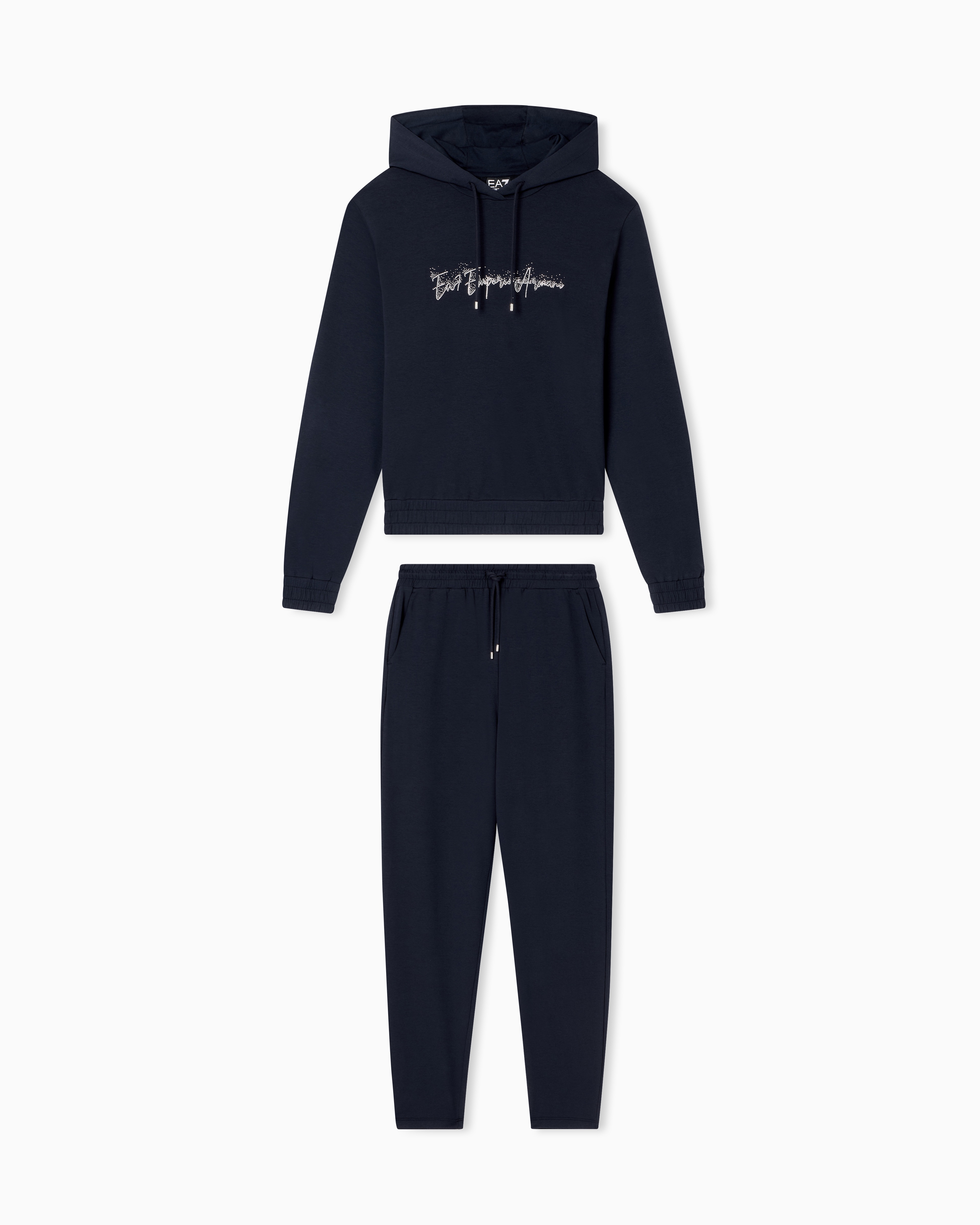 Stretch cotton-blend tracksuit