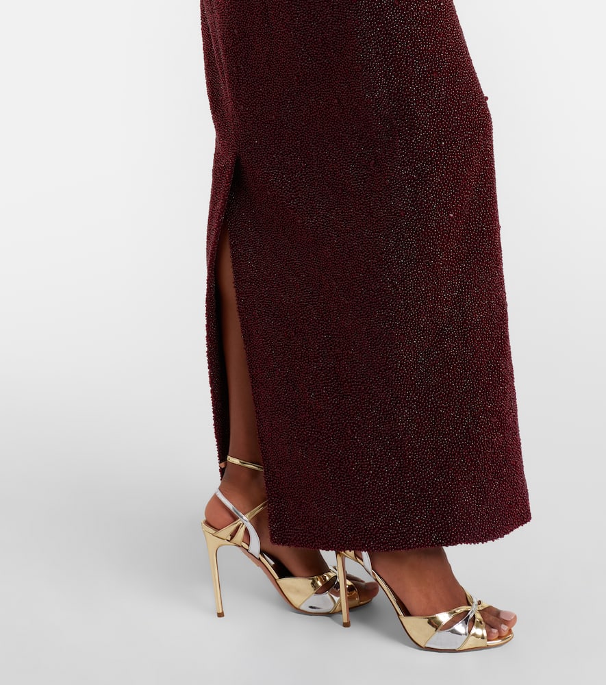 Tina embellished strapless gown