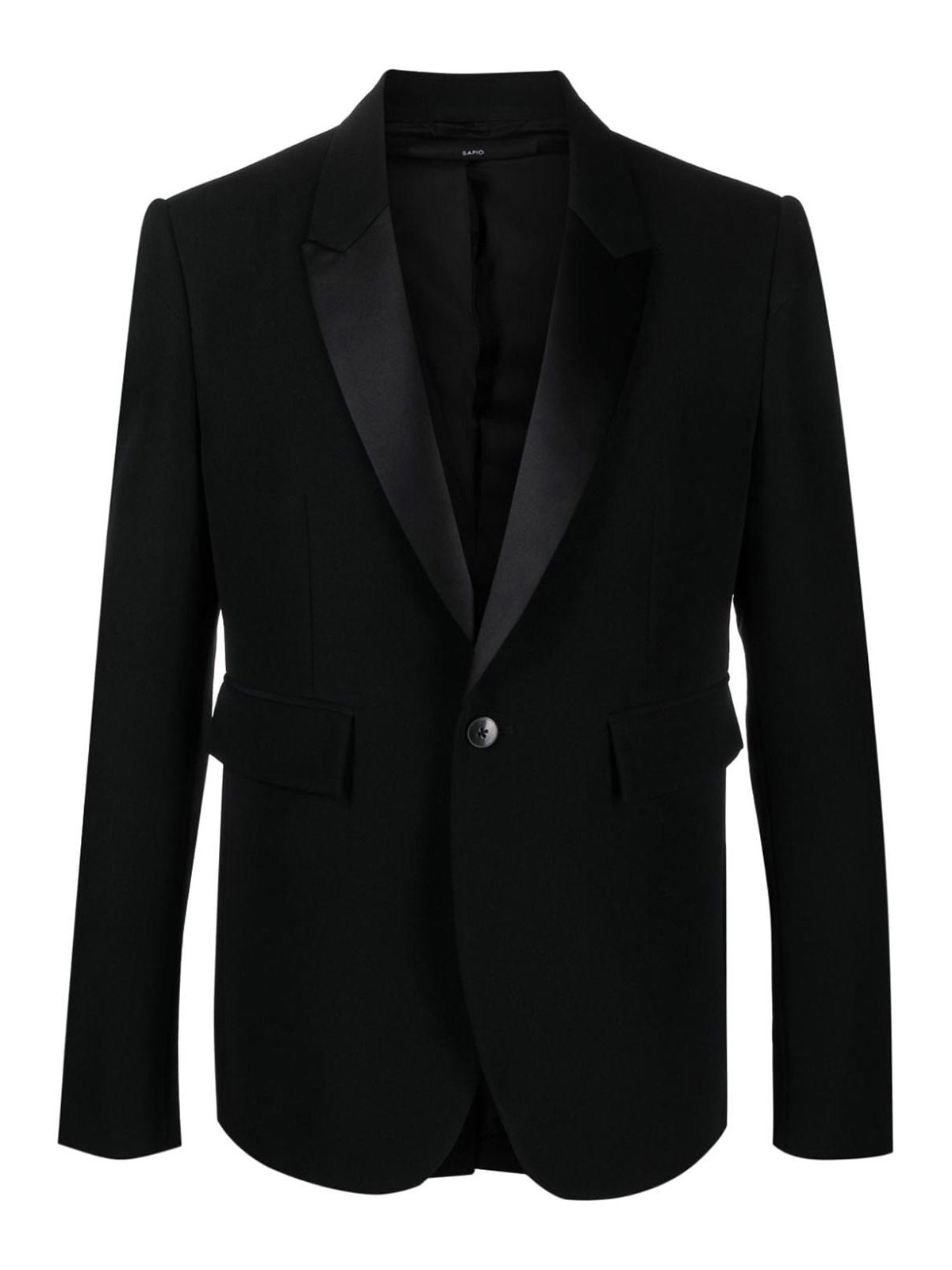 Single-breasted cotton-wool blazer