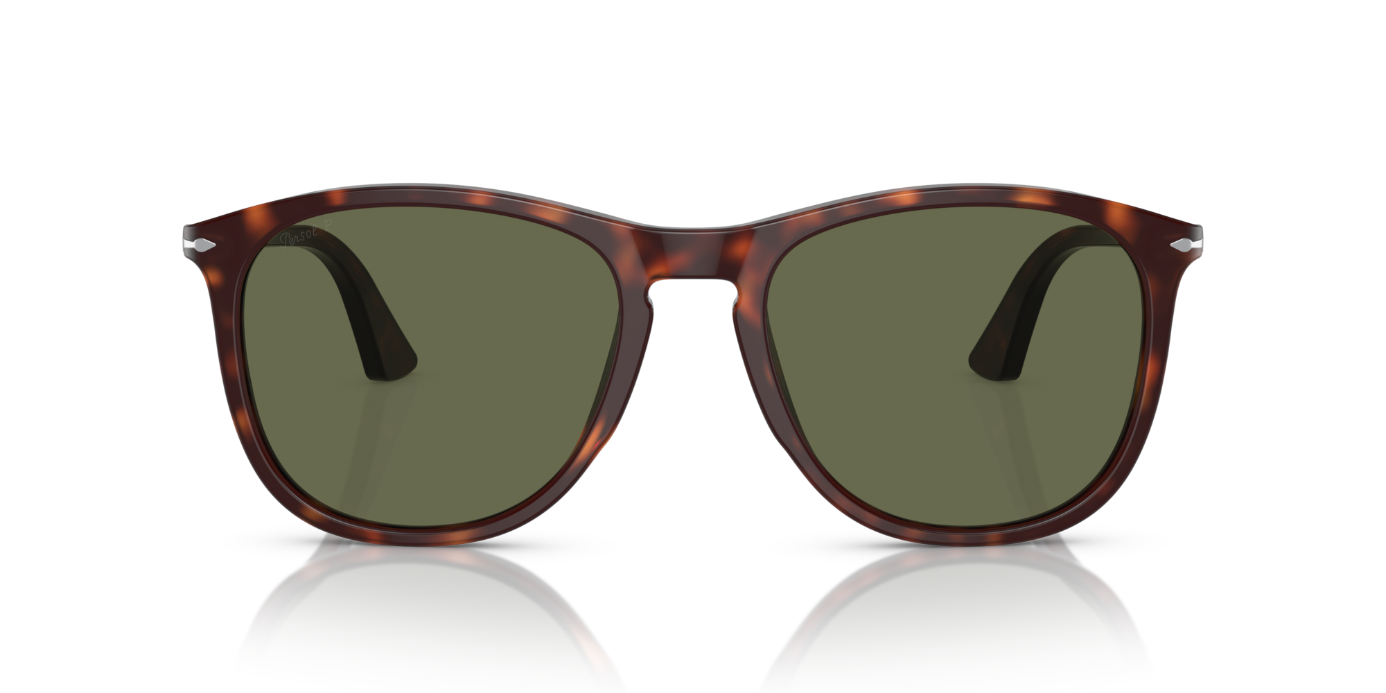 Persol Unisex Persol PO3314S 24/58 Sunglasses Acetate Turtle Green Pillow Polarized