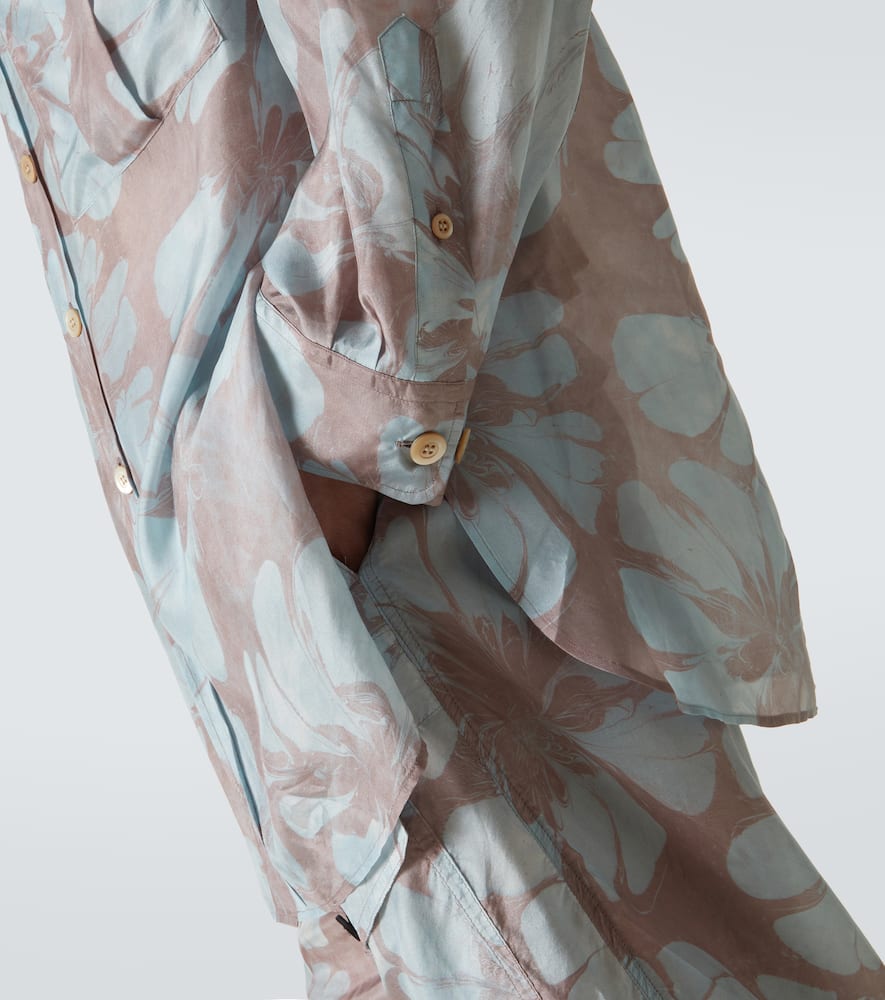 Floral silk shirt